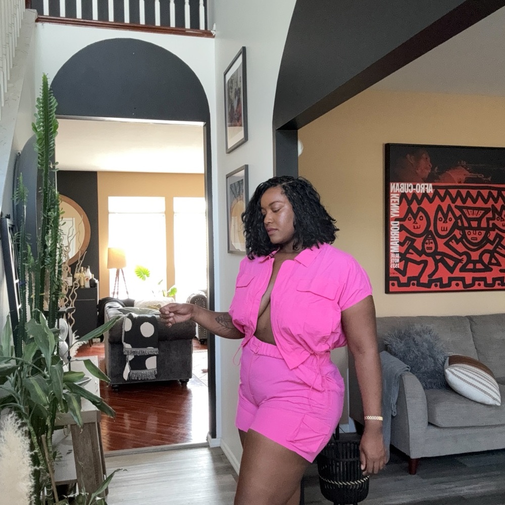 Vibrant Pink Two-Piece Set